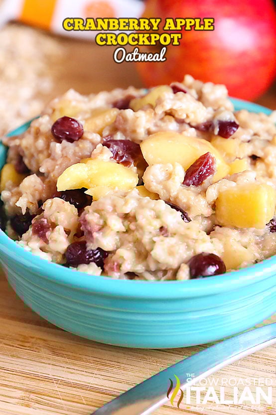 Hands-Off Breakfast: Crockpot Apple Cranberry Oatmeal for Families